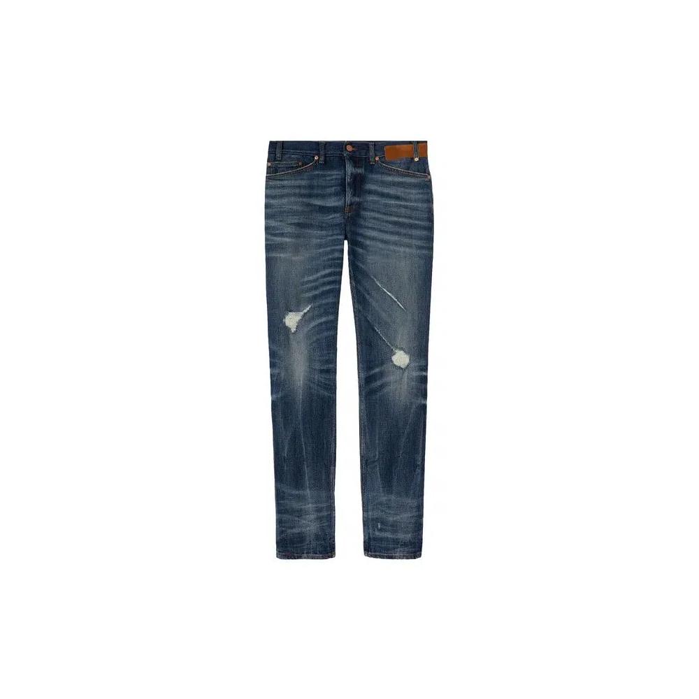 Джинсы Palm Angels Slim 5 Pockets Denim 'Синий/Коричневый' 1