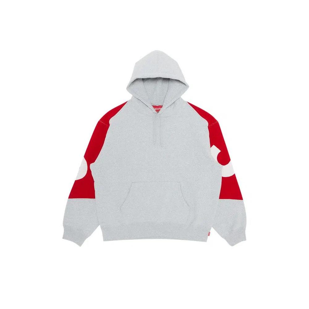 Худи Supreme Big Logo Jacquard Hooded Sweatshirt 'Heather Grey' 1