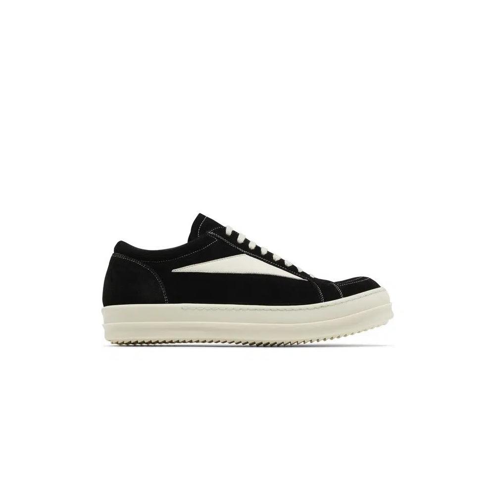 Кроссовки Rick Owens EDFU Suede Leather Vintage Low 'Black Milk' 1