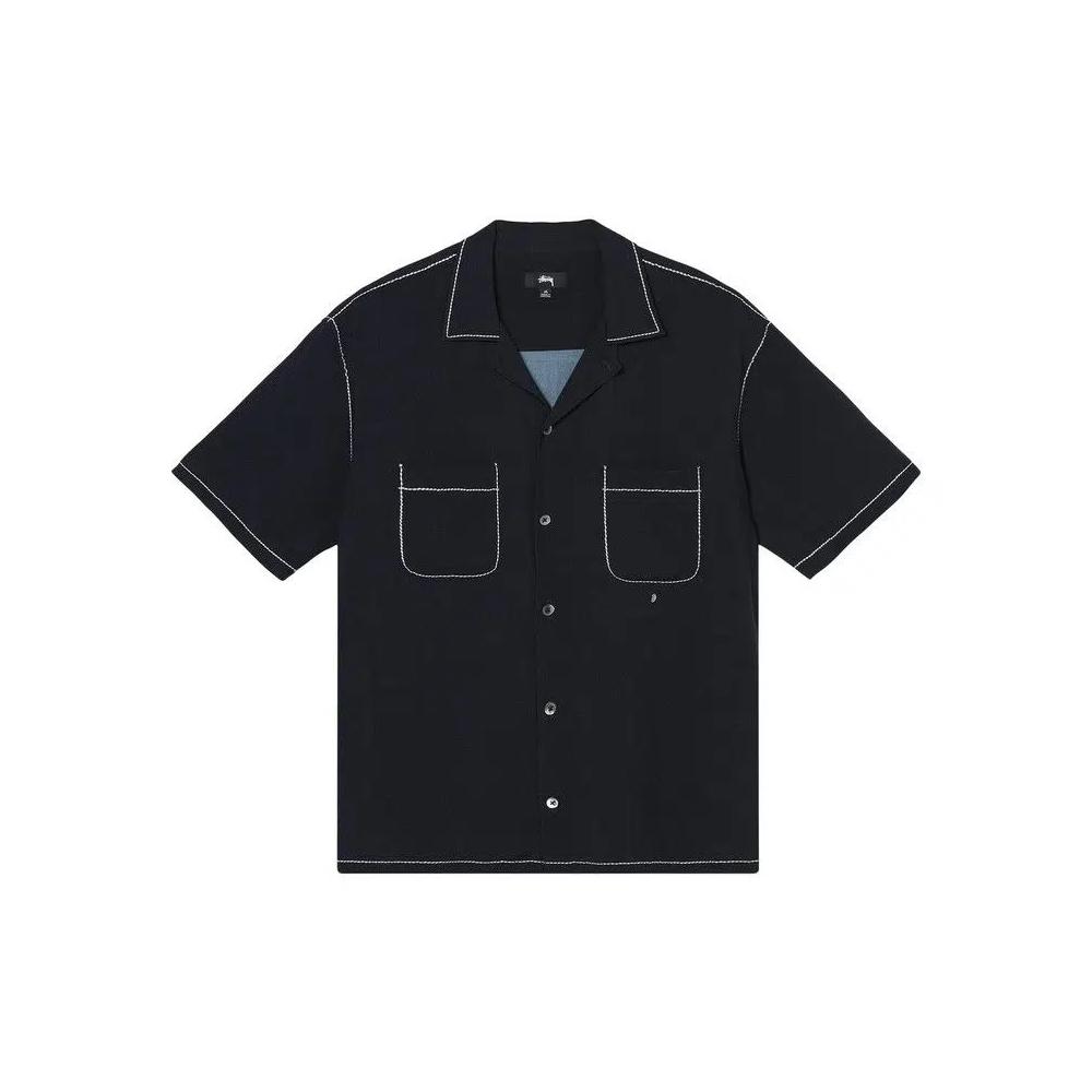 Рубашки на пуговицах Stussy Contrast Pick Stitched Shirt 'Black' 1