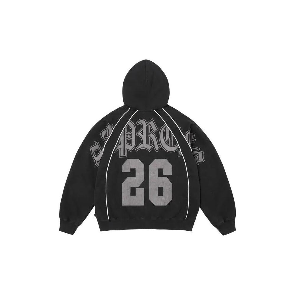 Свитшоты Supreme Paneled Zip Up Hooded Sweatshirt 'Black' 2