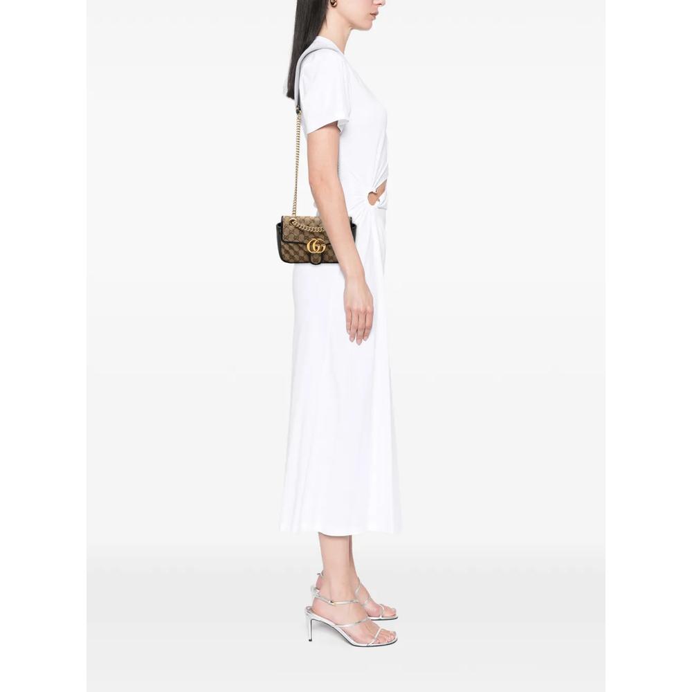 Маленькая сумка на плечо GG Marmont Matelasse Diagonal GG Canvas and Leather (2016-2026 годы) 2