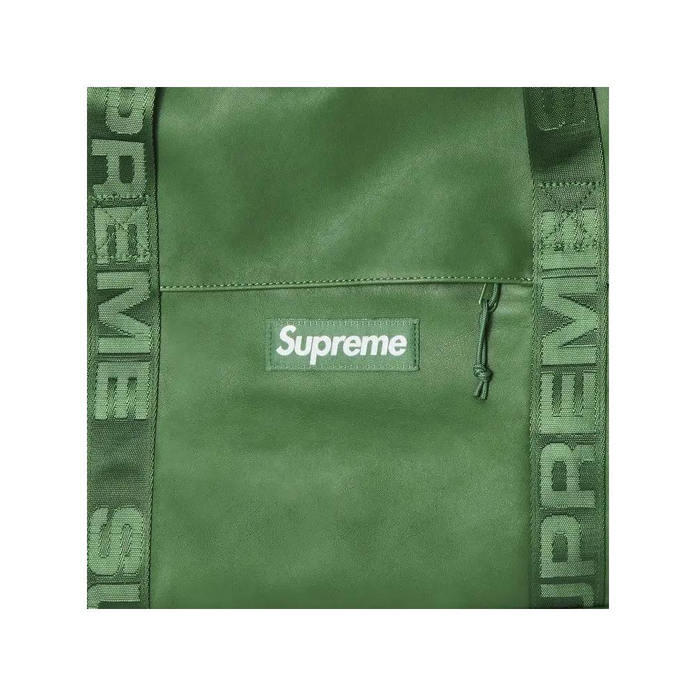 Сумки-дафл Supreme Leather Duffle Bag 'Зеленый' 3