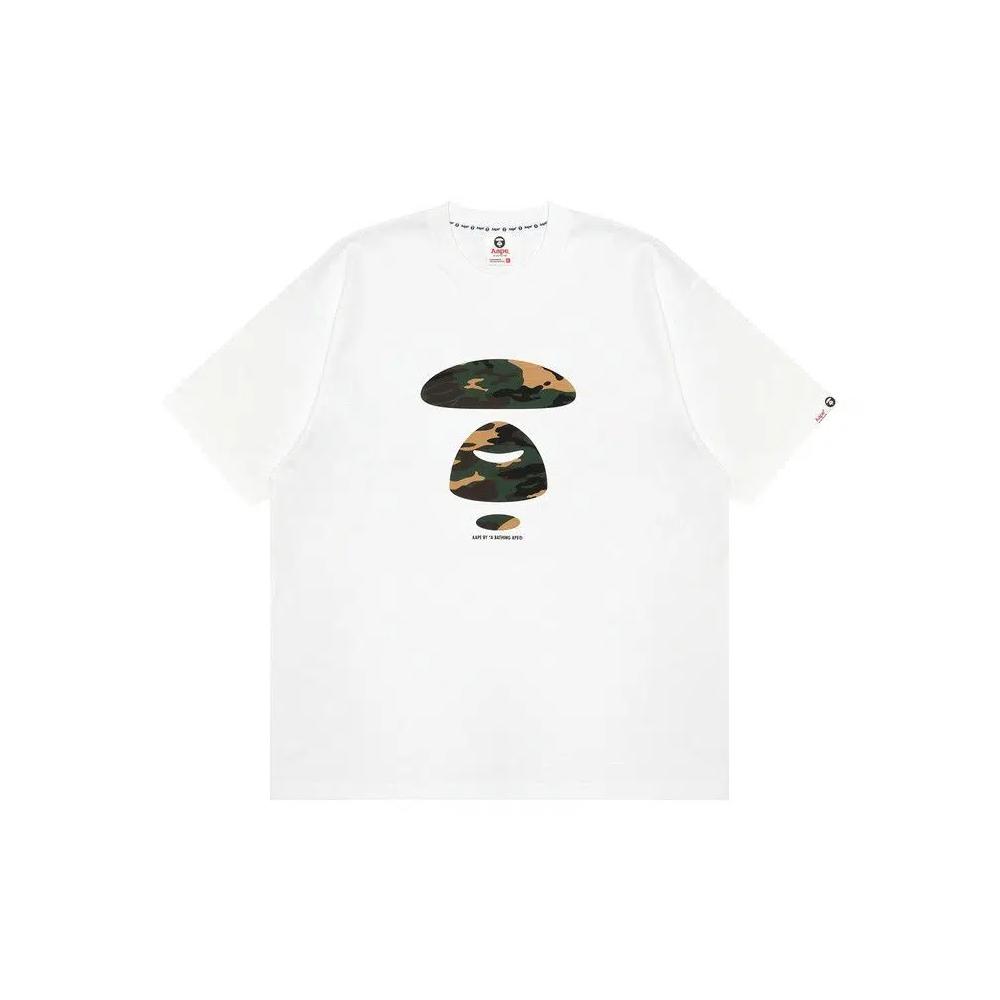 Футболки AAPE Unvs Moonface Graphic Tee 'White/Green' 1