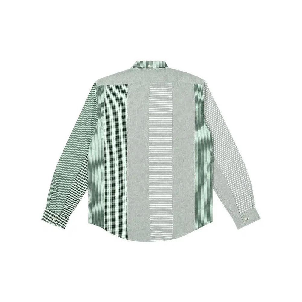 Рубашки на пуговицах Palace Patchwork Stripe Shirt 'Зеленый' 2