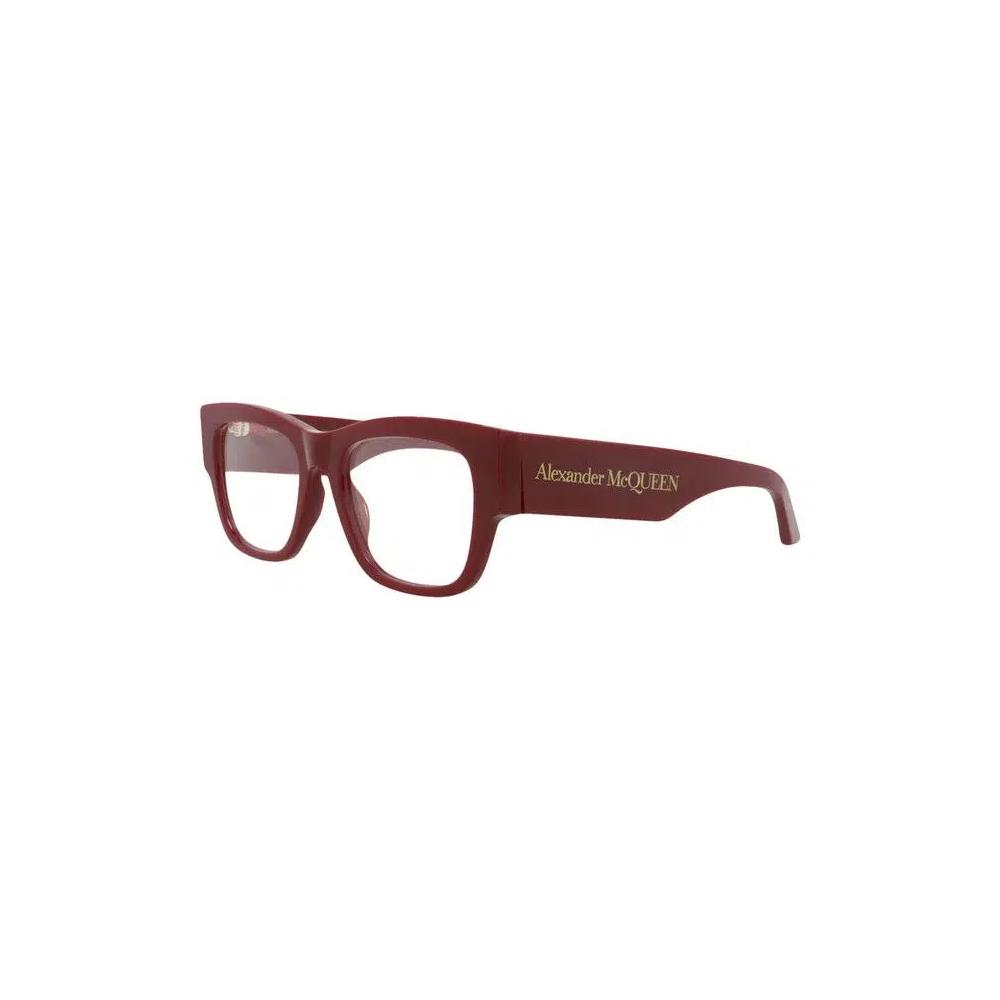 Очки Alexander McQueen Square-Frame Recycled Acetate Optical Frames 'Бордовый/Прозрачный' 2