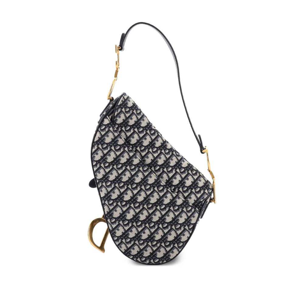 Saddle Handbag with Strap Oblique Canvas Medium shoulder bag 2