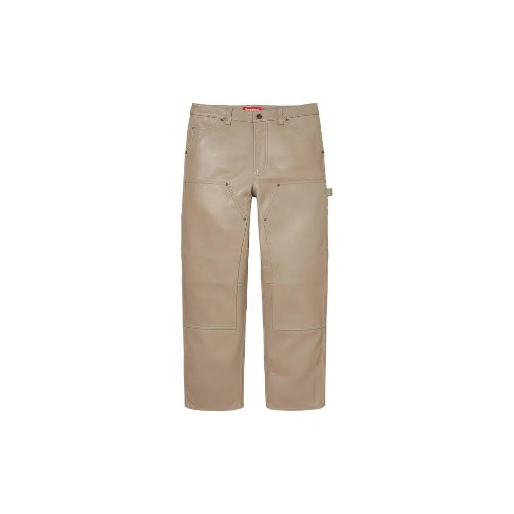 Брюки Supreme Leather Double Knee Painter Pant 'Black' 1
