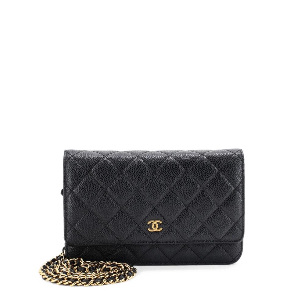 Wallet on Chain Quilted Caviar crossbody bag 1