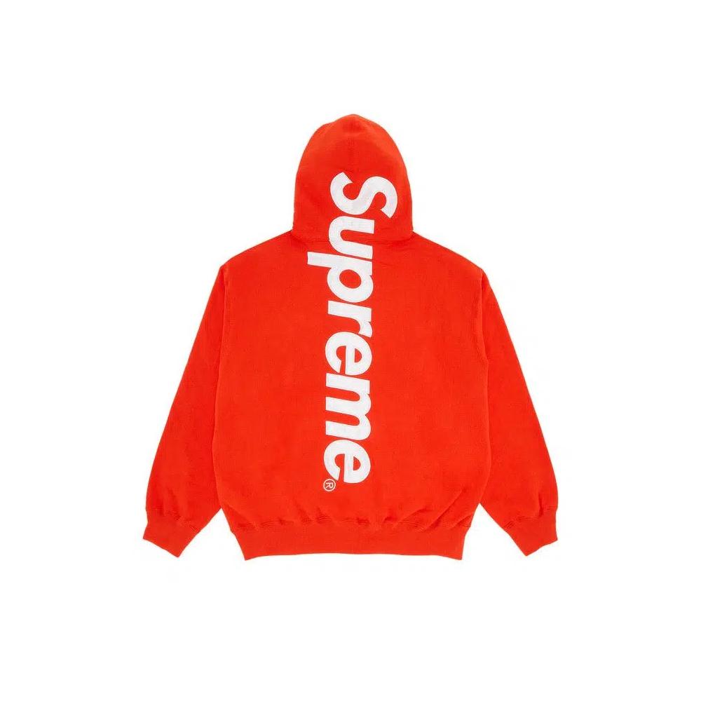 Худи Supreme Satin Appliqué Hooded Sweatshirt 'Bright Orange' 2