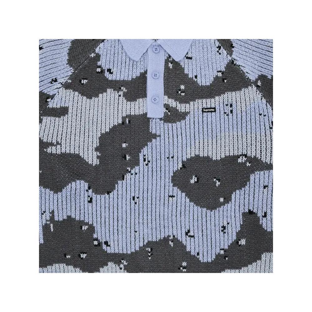 Поло Supreme Small Box Polo Sweater «Blue Camo» 3