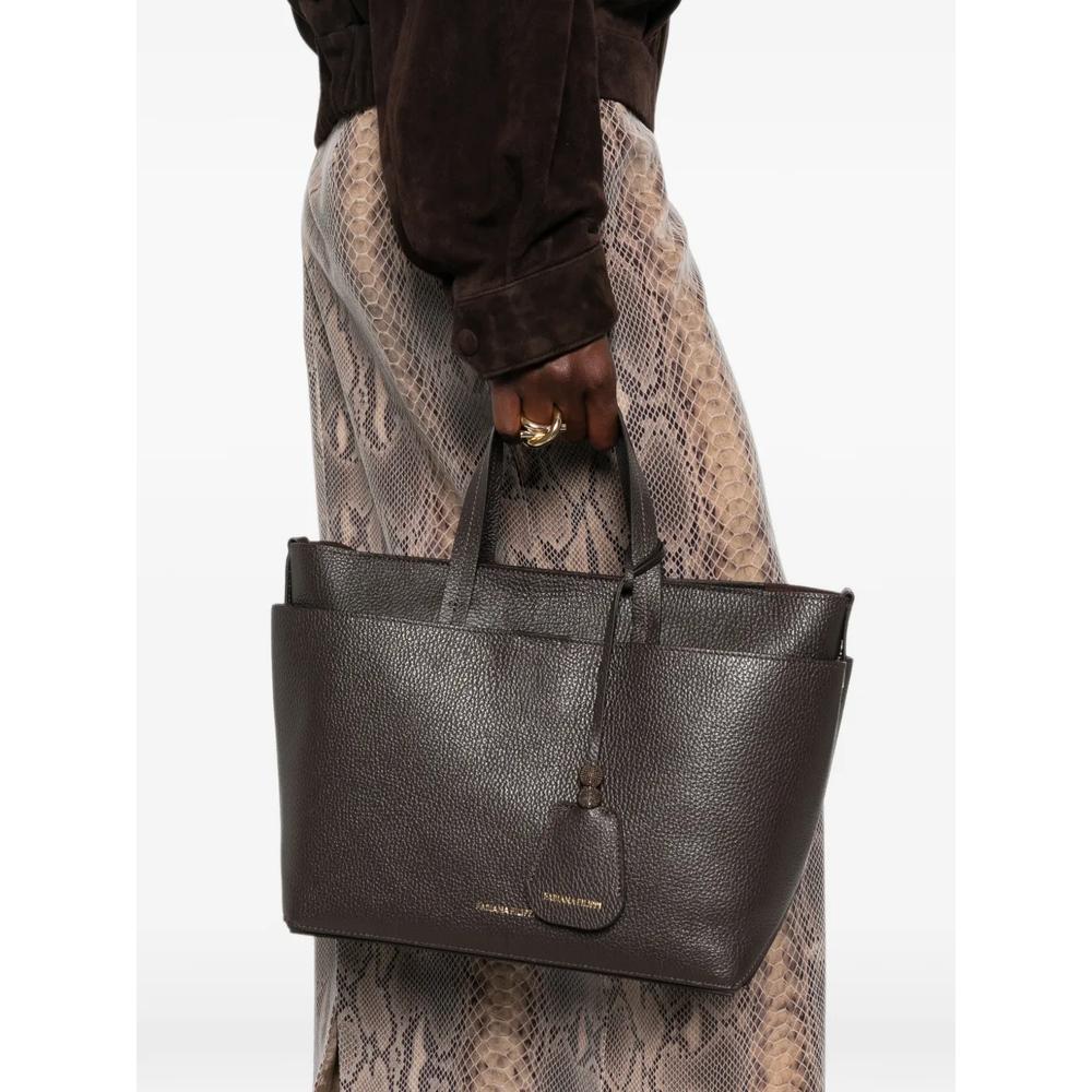 grained leather tote bag 2