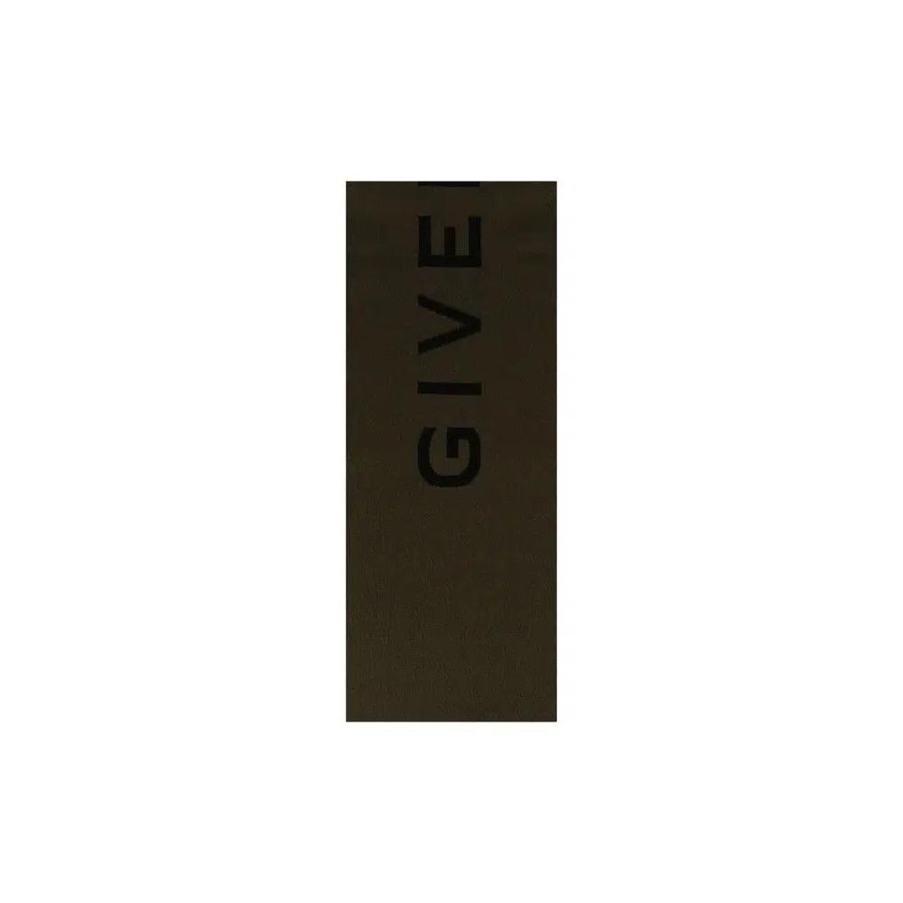 Шарф Givenchy Double Face 4G Logo «Black/Khaki» 1