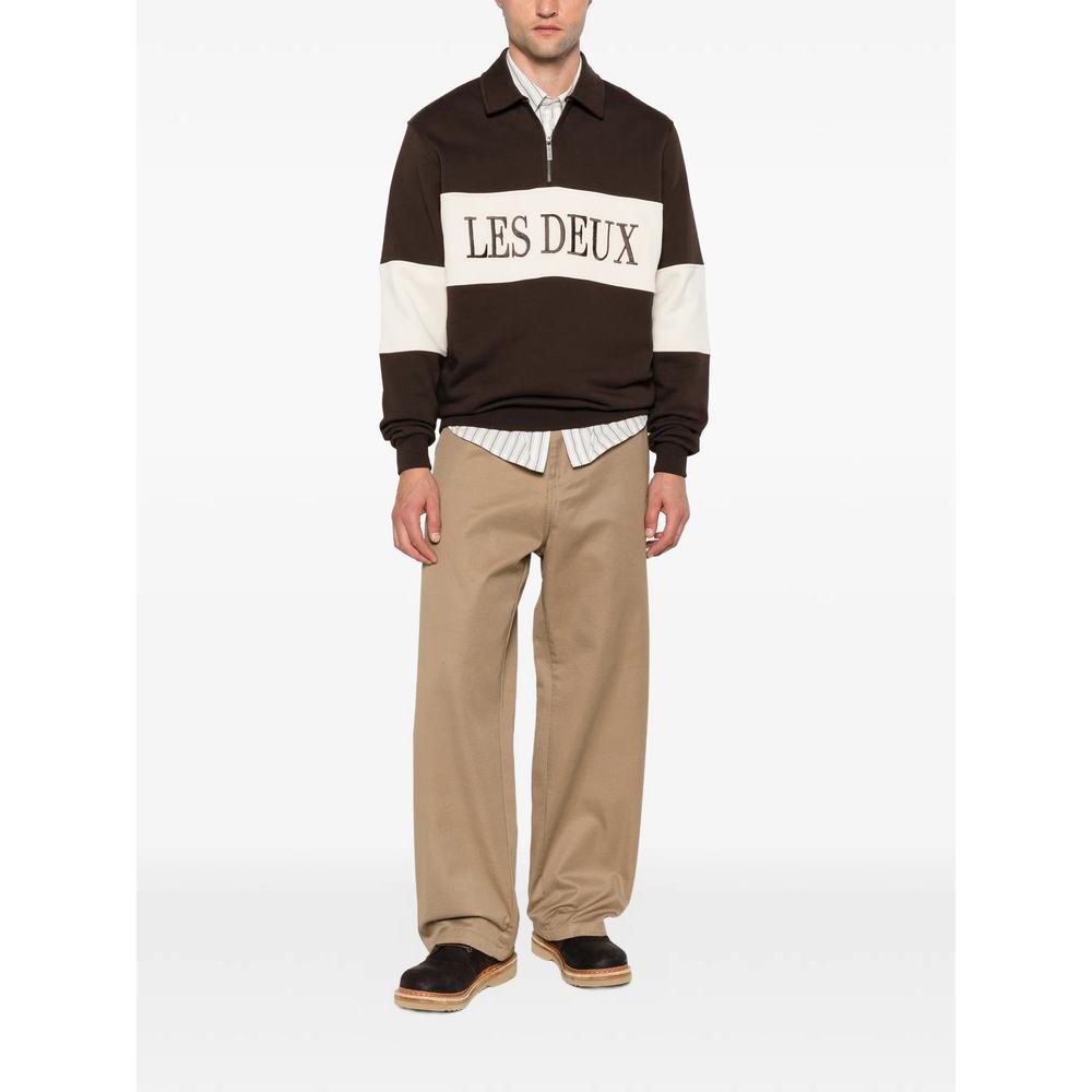 logo-embroidered panelled sweater 2