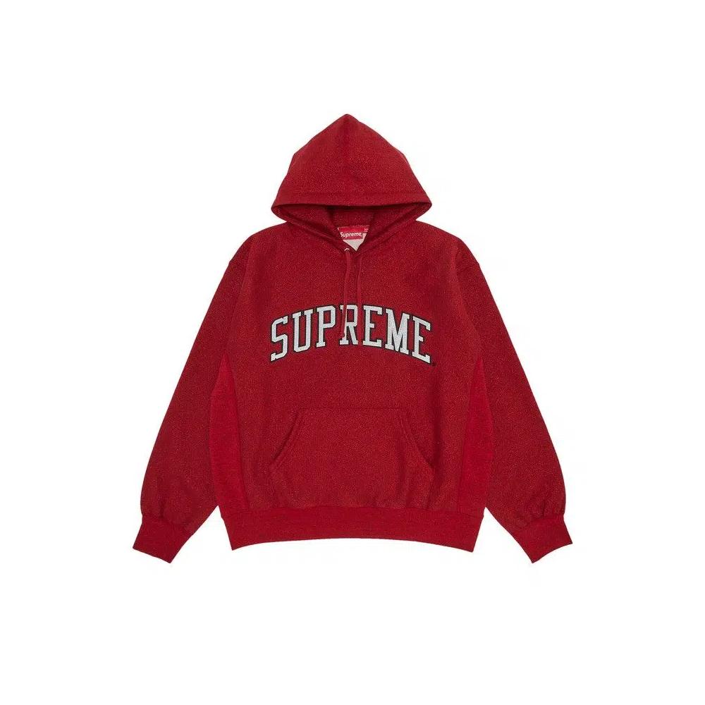 Худи Supreme Glitter Arc Hooded Sweatshirt 'Красный' 1