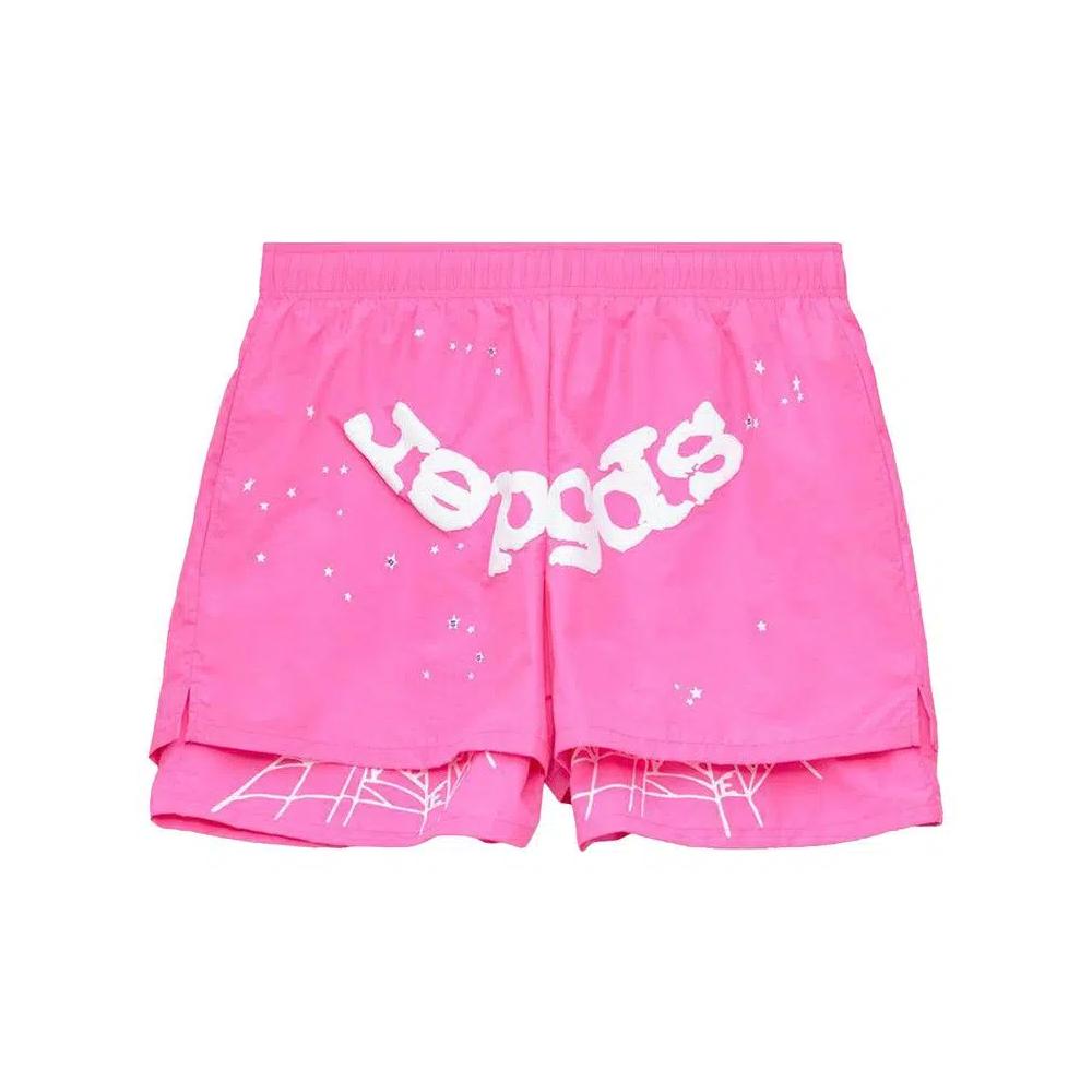 Шорты Sp5der OG Web Double Layer Short 'Pink' 1