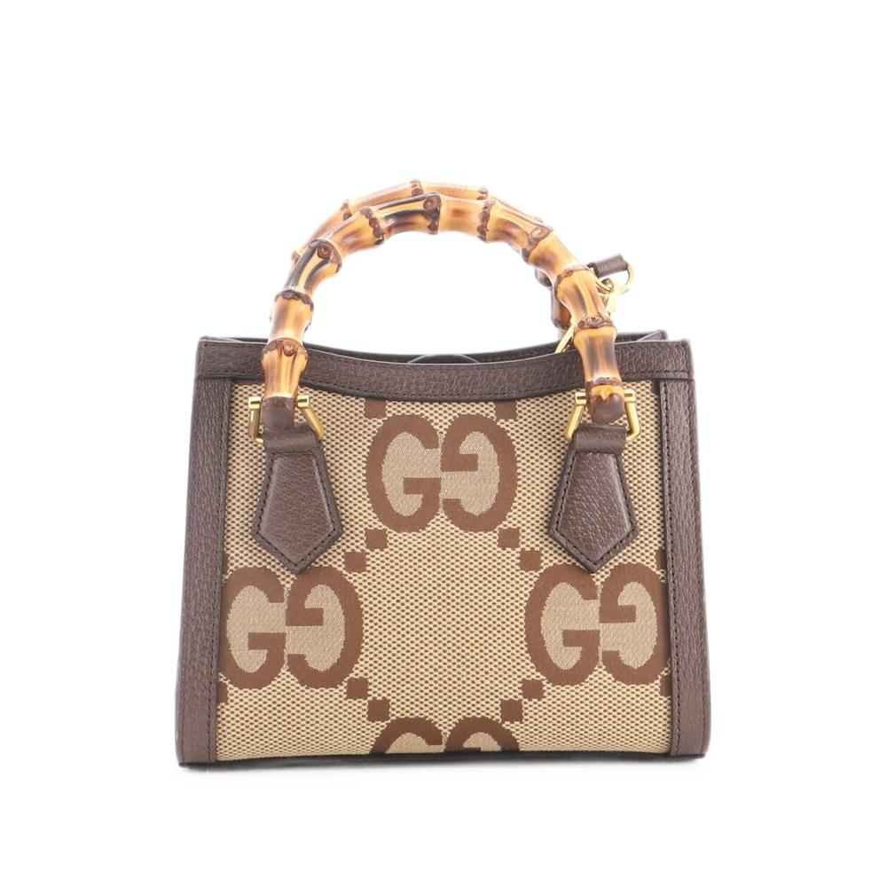 Diana NM Bamboo Handle Tote Jumbo GG Canvas Mini shoulder bag 2