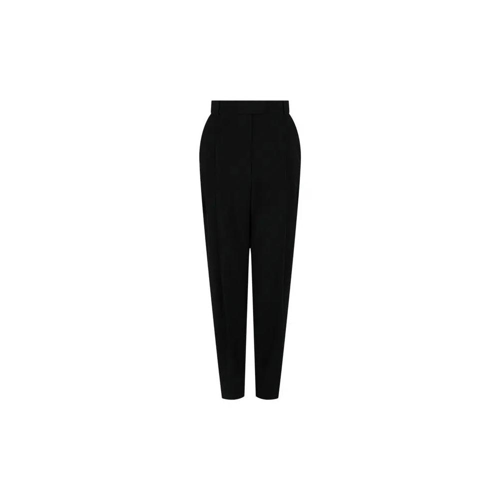 Брюки Alexander McQueen Pleated Wool 'Черный' 1