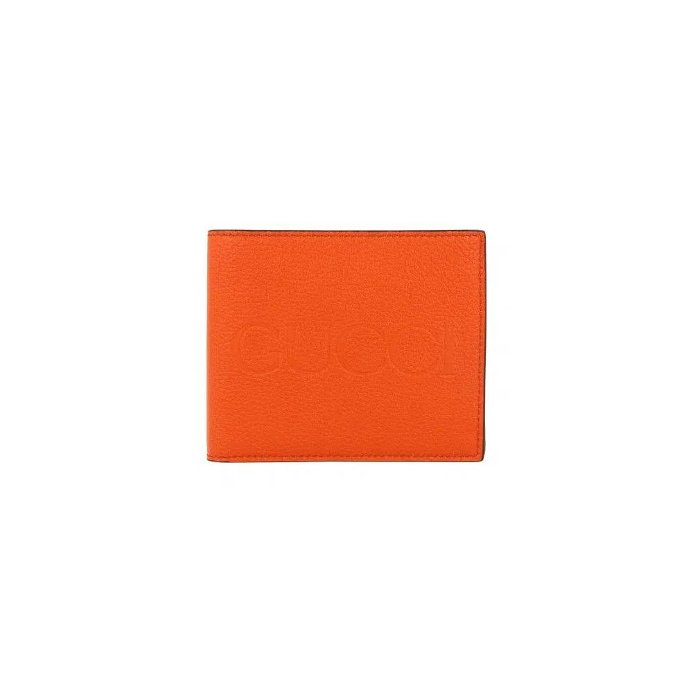 Bifolds Gucci Pebbled Logo Wallet 'Оранжевый' 1