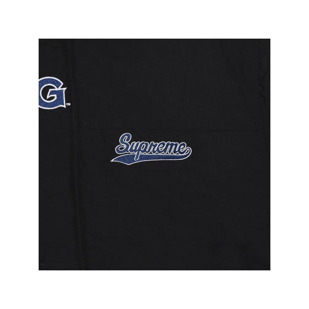 Куртки Supreme x Mitchell & Ness NCAA Hooded Stadium Jacket 'Black' 3