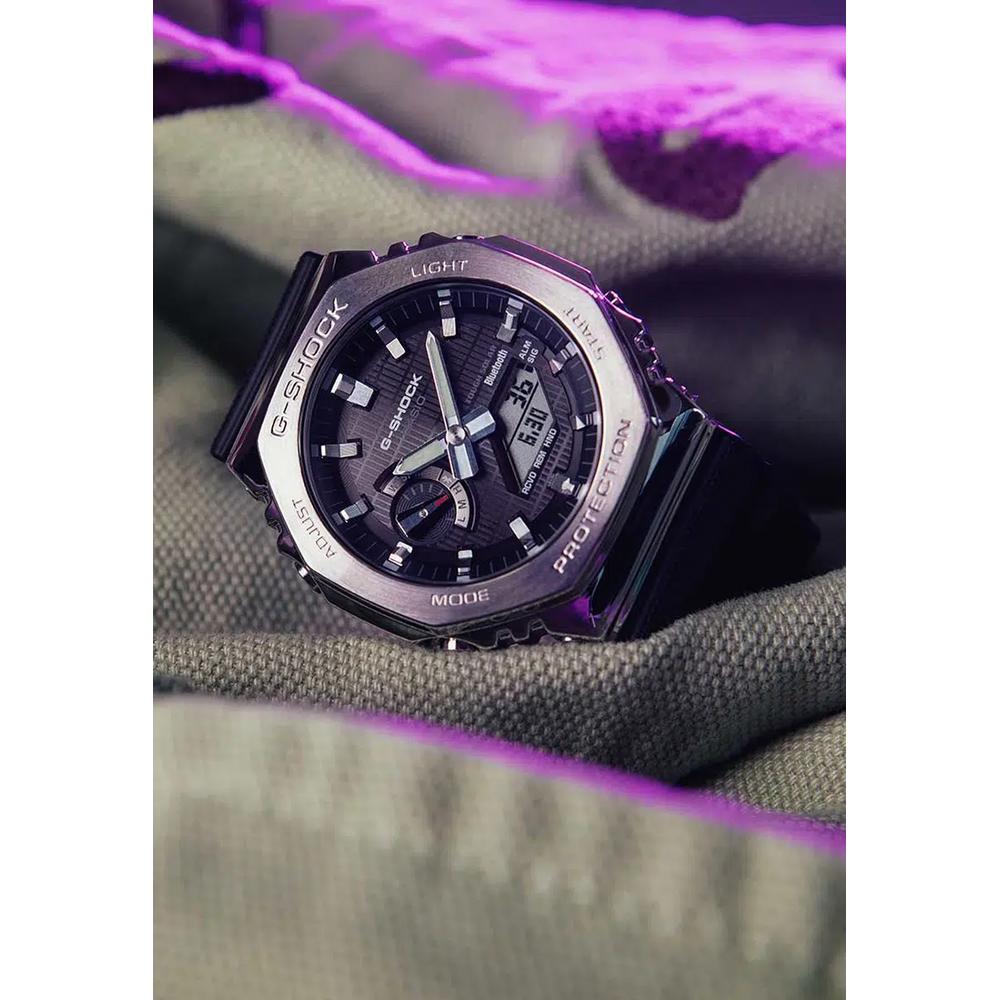 G-STEEL 2100 Series GBM-2100-1ADR Bluetooth Solar Analog-Digital Мужские часы 5