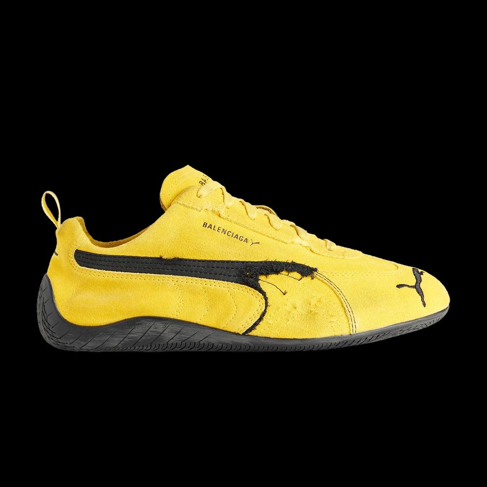 Кроссовки Balenciaga x Speedcat Suede 'Yellow Black' 1