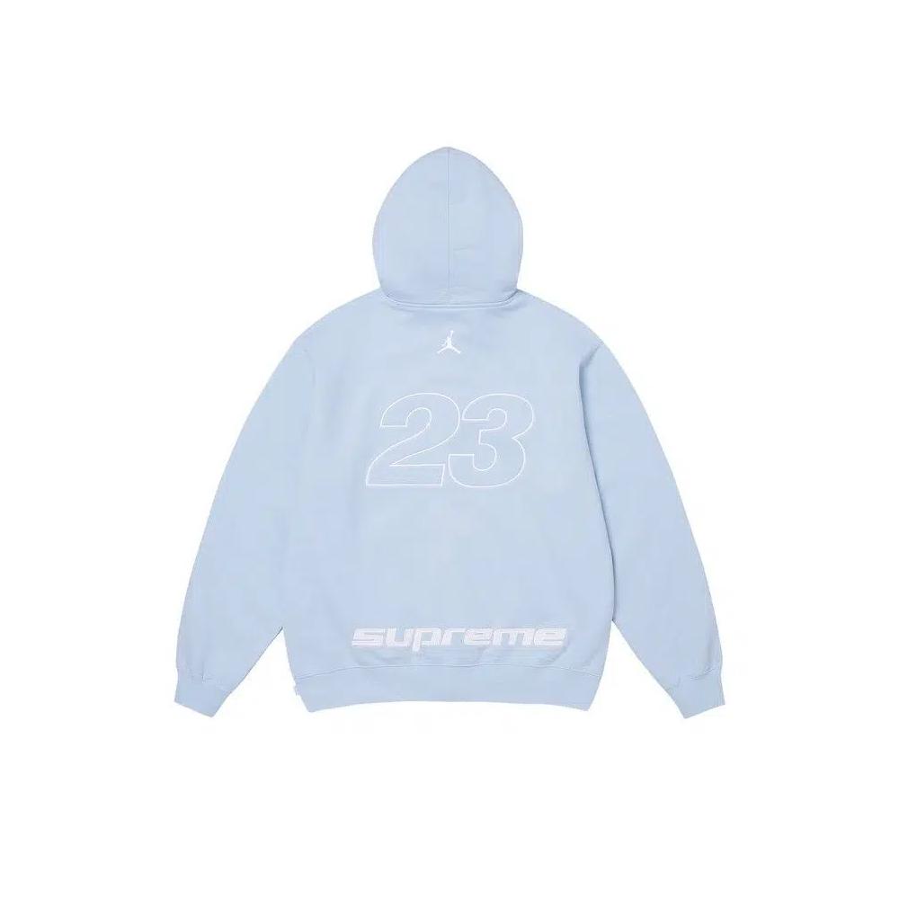 Худи Supreme x Jordan Zip Up Hooded Sweatshirt 'Light Blue' 2