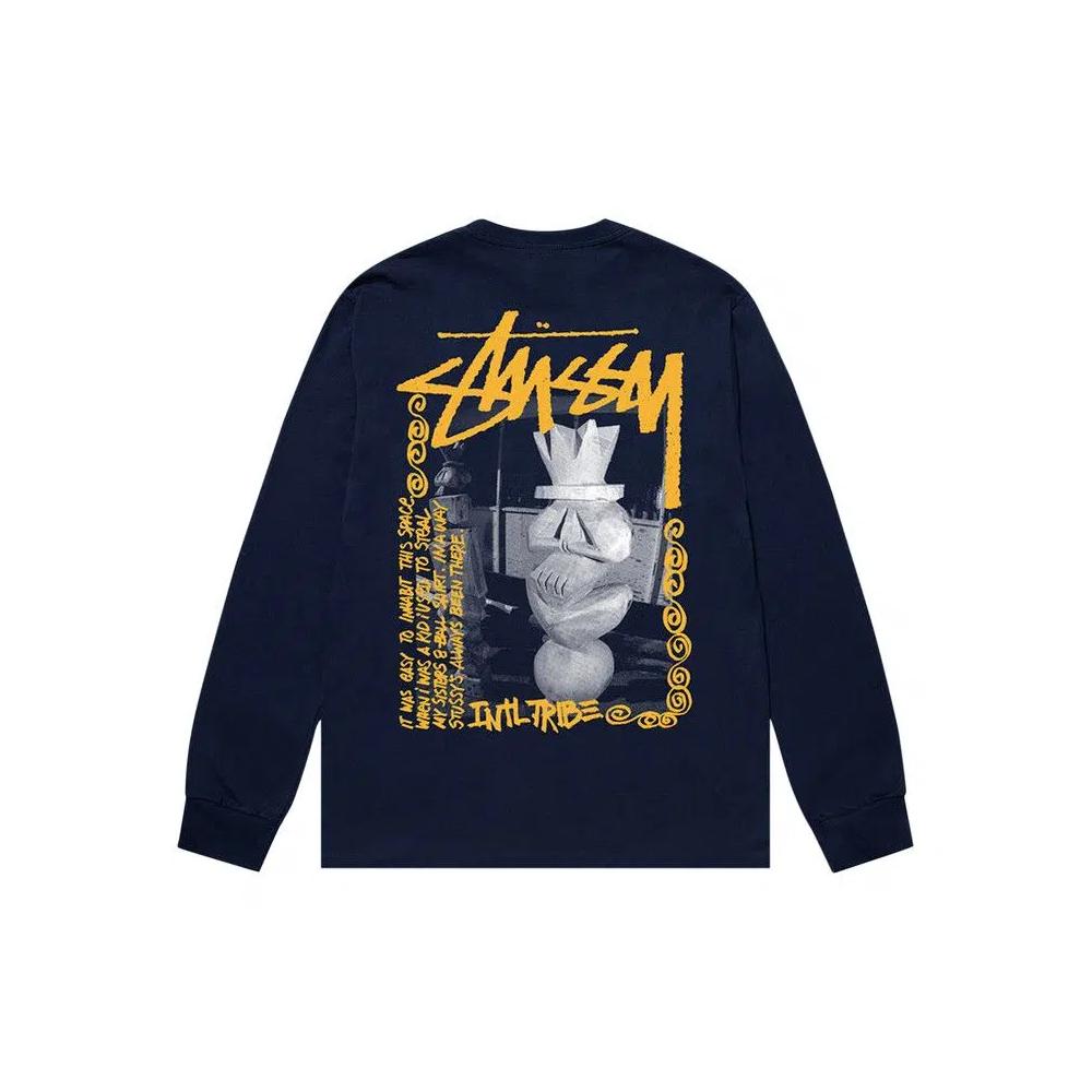 Футболки Stussy Landin Long-Sleeve Tee 'Темно-синий' 2