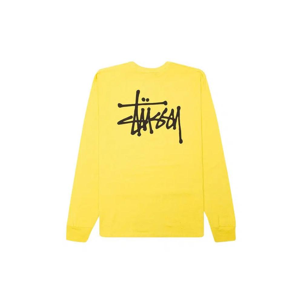 Футболки Stussy Basic Long-Sleeve Tee 'Lemon' 2