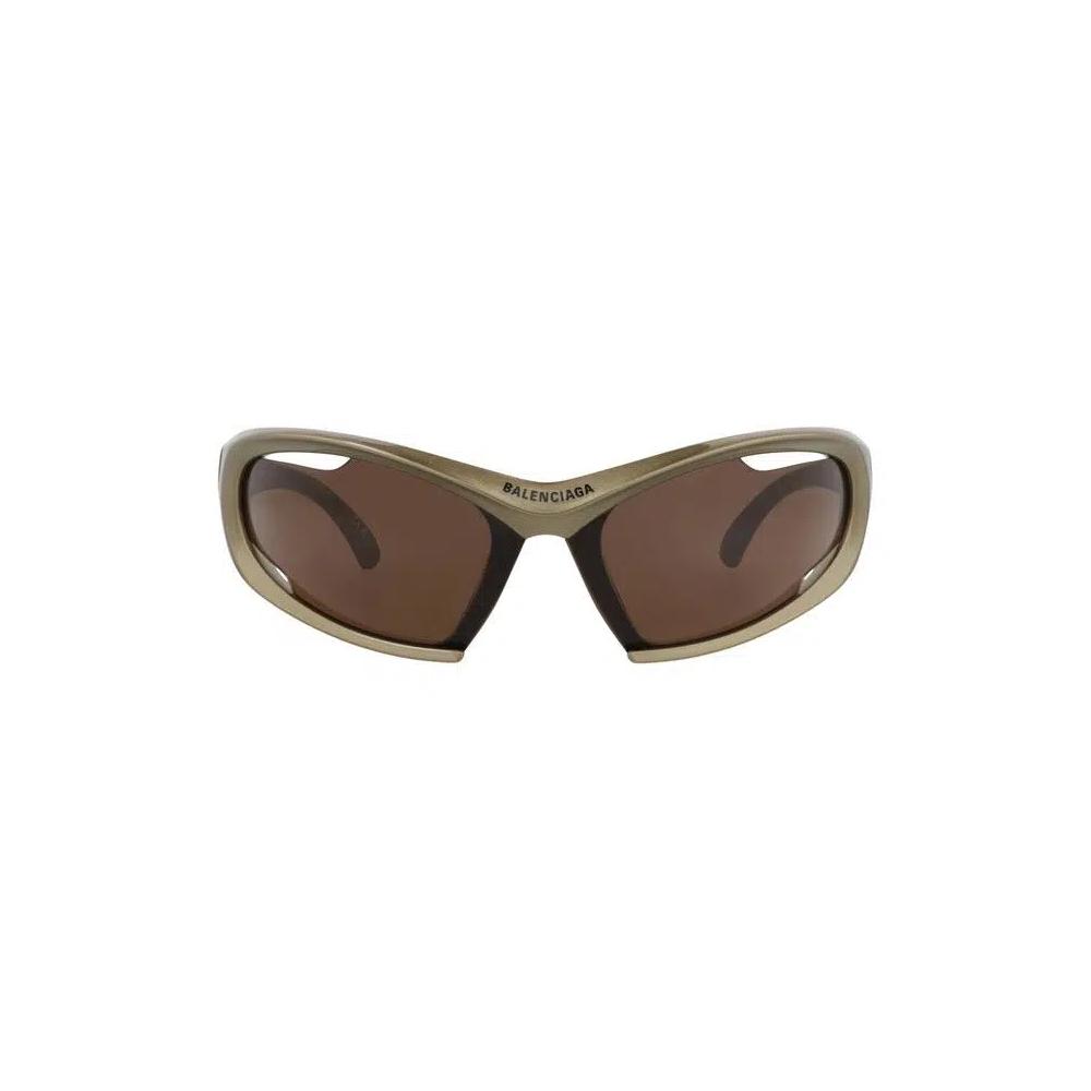 Солнцезащитные очки Balenciaga Shield-Frame Bio Injection Sunglasses 'Green/Brown' 1