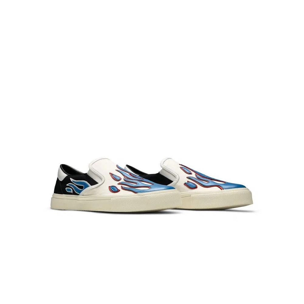 Кроссовки Amiri Slip-On 'Flame - Black White Blue' 8