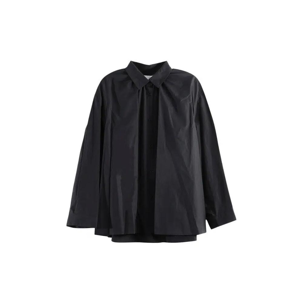Рубашки и топы Amomento Neck Shirring Shirt 'Черный' 1
