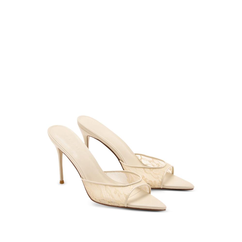 Bella lace-panel sandals 2