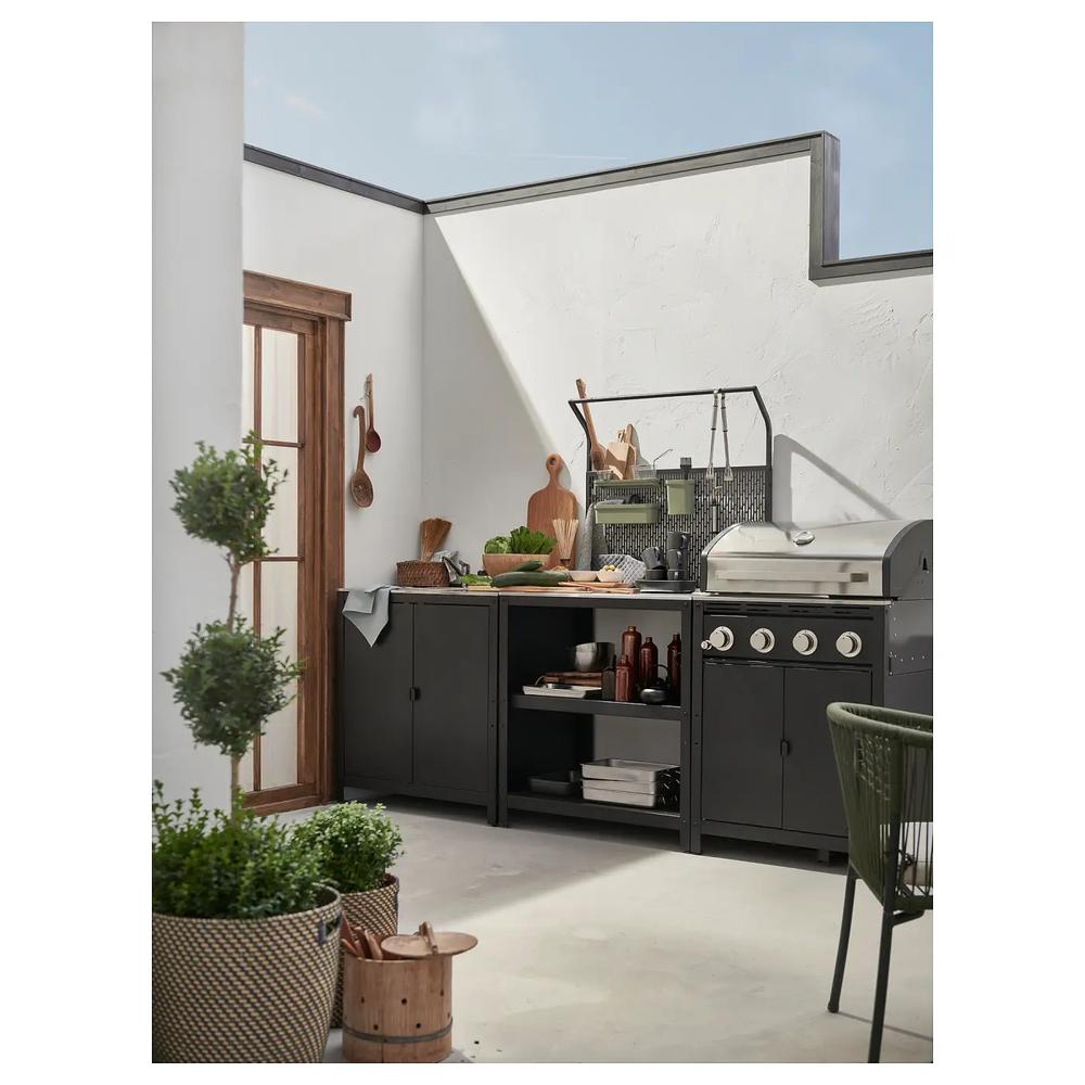 GRILLSKÄR кухонный остров с задней панелью 6