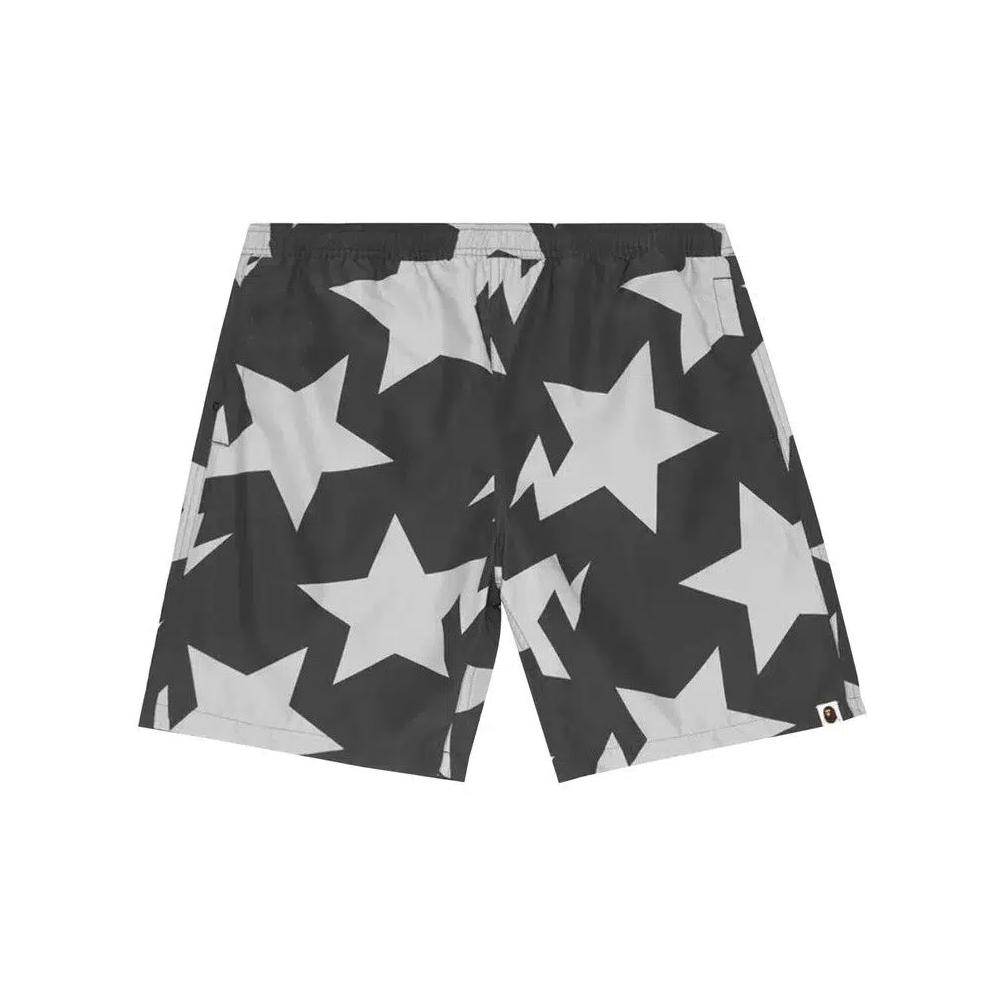 Шорты BAPE Sta Pattern Beach 'Black' 1