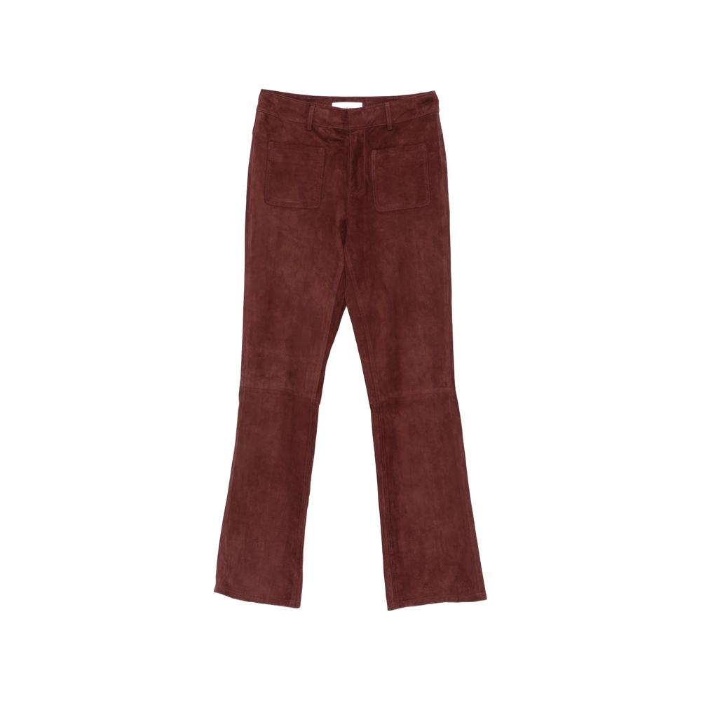 suede flared trousers 1