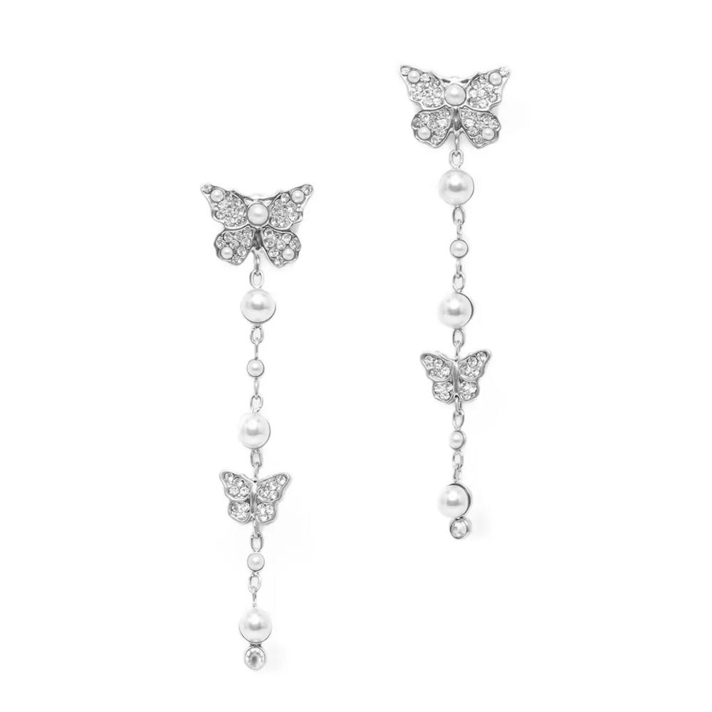 Серьги Borboleta с искусственным жемчугом 2