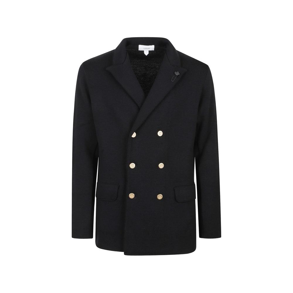 double-breasted knitted jacket 1