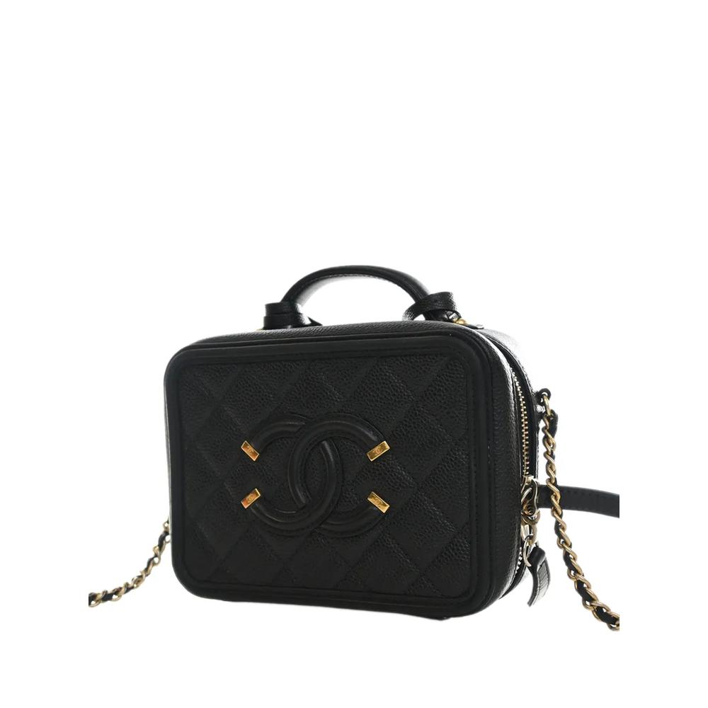 2017-2018 Small Caviar CC Filigree Vanity Case satchel 3