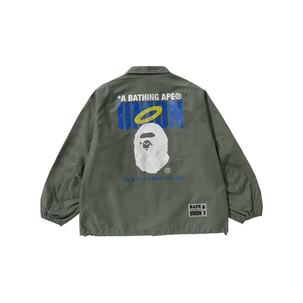 Куртки-коуч BAPE x Union Pigment Dyed Coach Jacket 'Olive Drab' 2