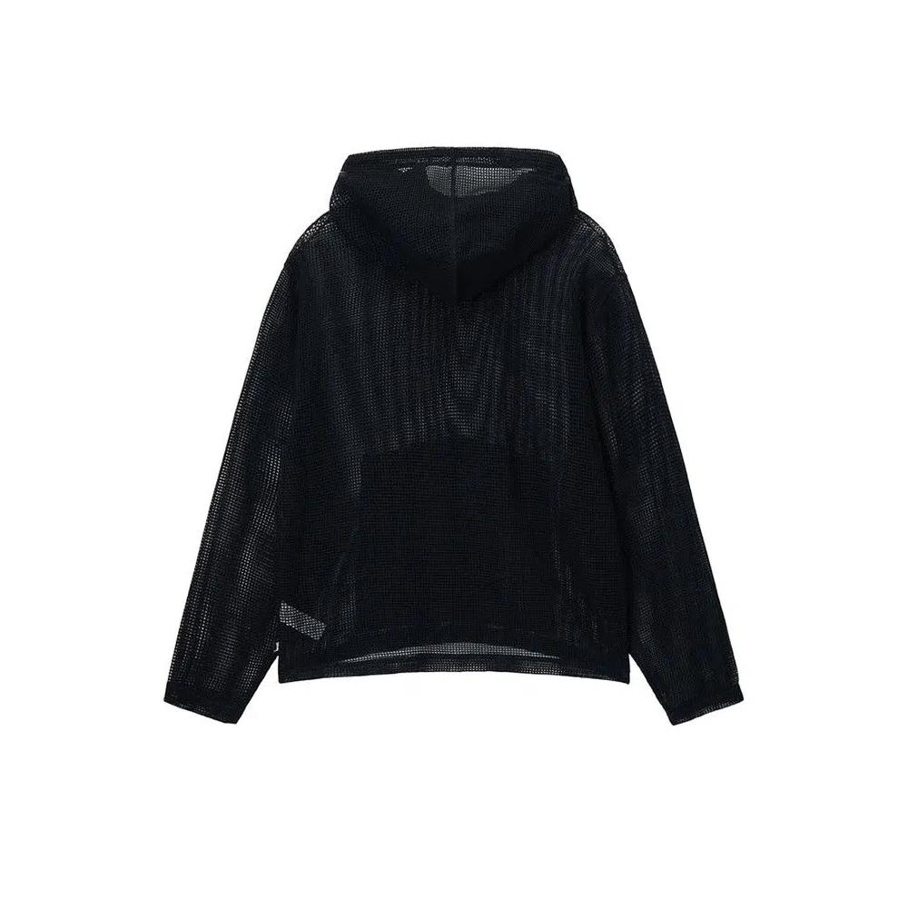 Худи Stussy Cotton Mesh Hoodie 'Black' 2