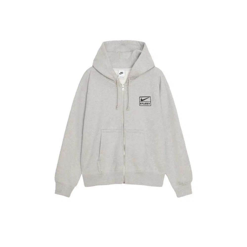 Толстовки на молнии Stussy x Nike Fleece Zip Up Hoodie (Азиатский размер) 'Grey' 1