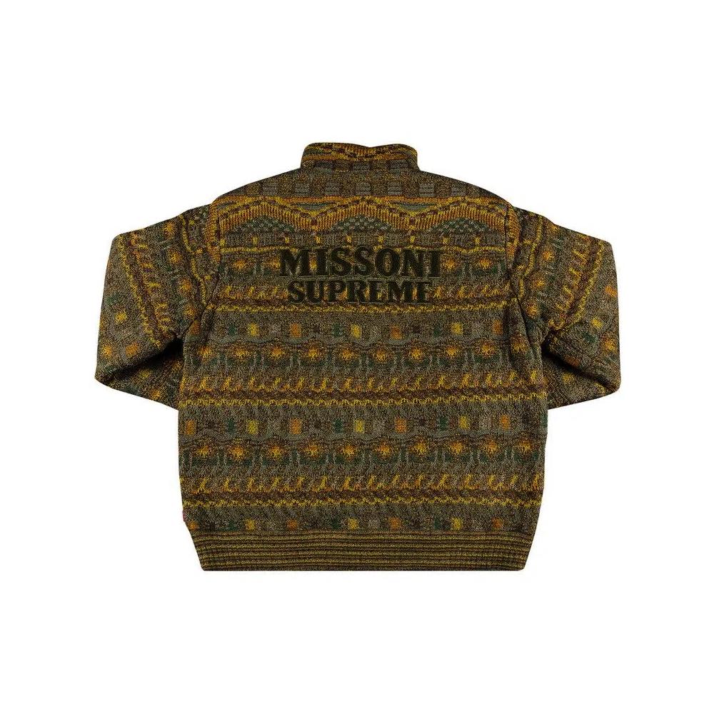 Куртки Supreme x Missoni Двусторонняя вязаная куртка 'Оливковый' 2