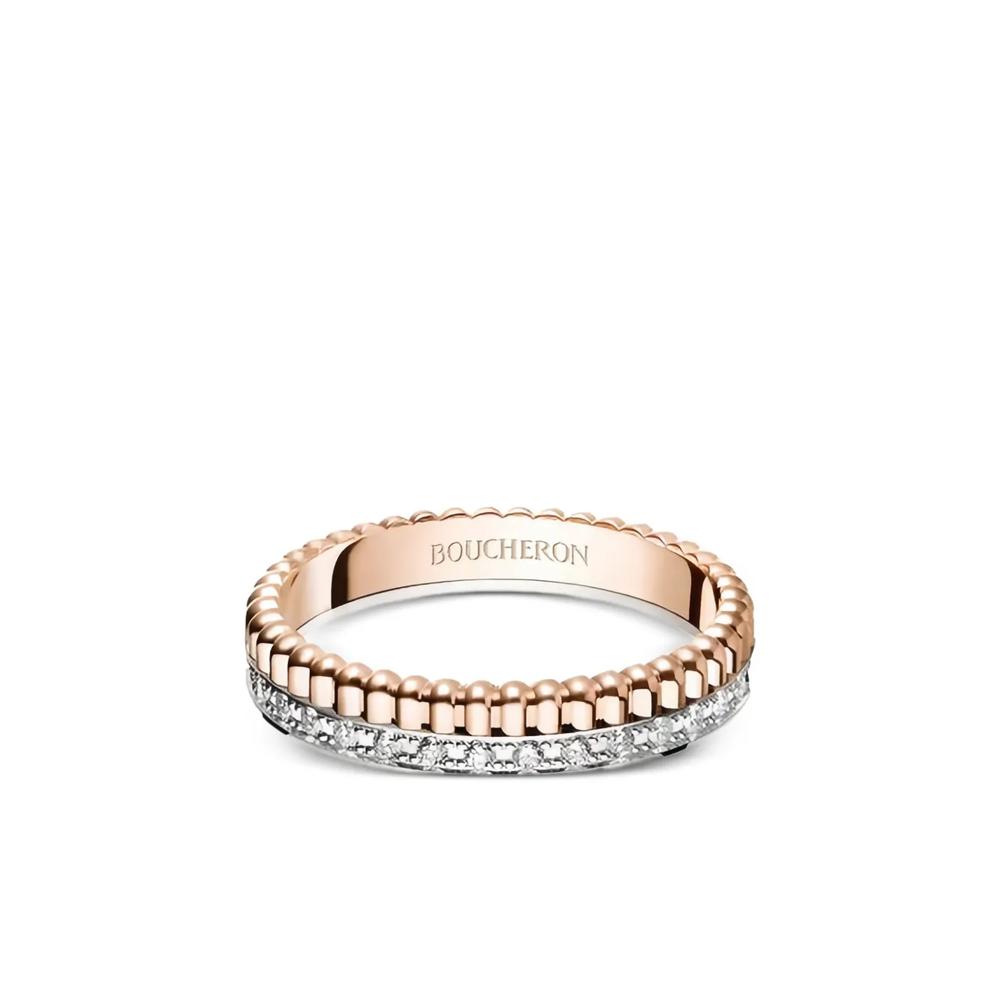 Серьги-кольца Quatre Radiant Edition из белого золота с бриллиантами 1