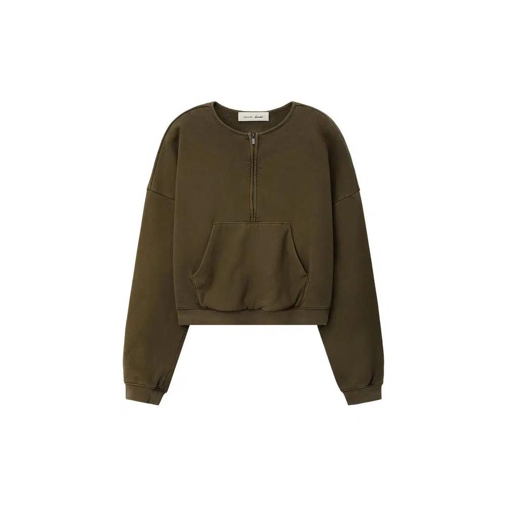 Полузастежки Fear of God Essentials French Terry Relaxed Half Zip «Washed Moss» 1
