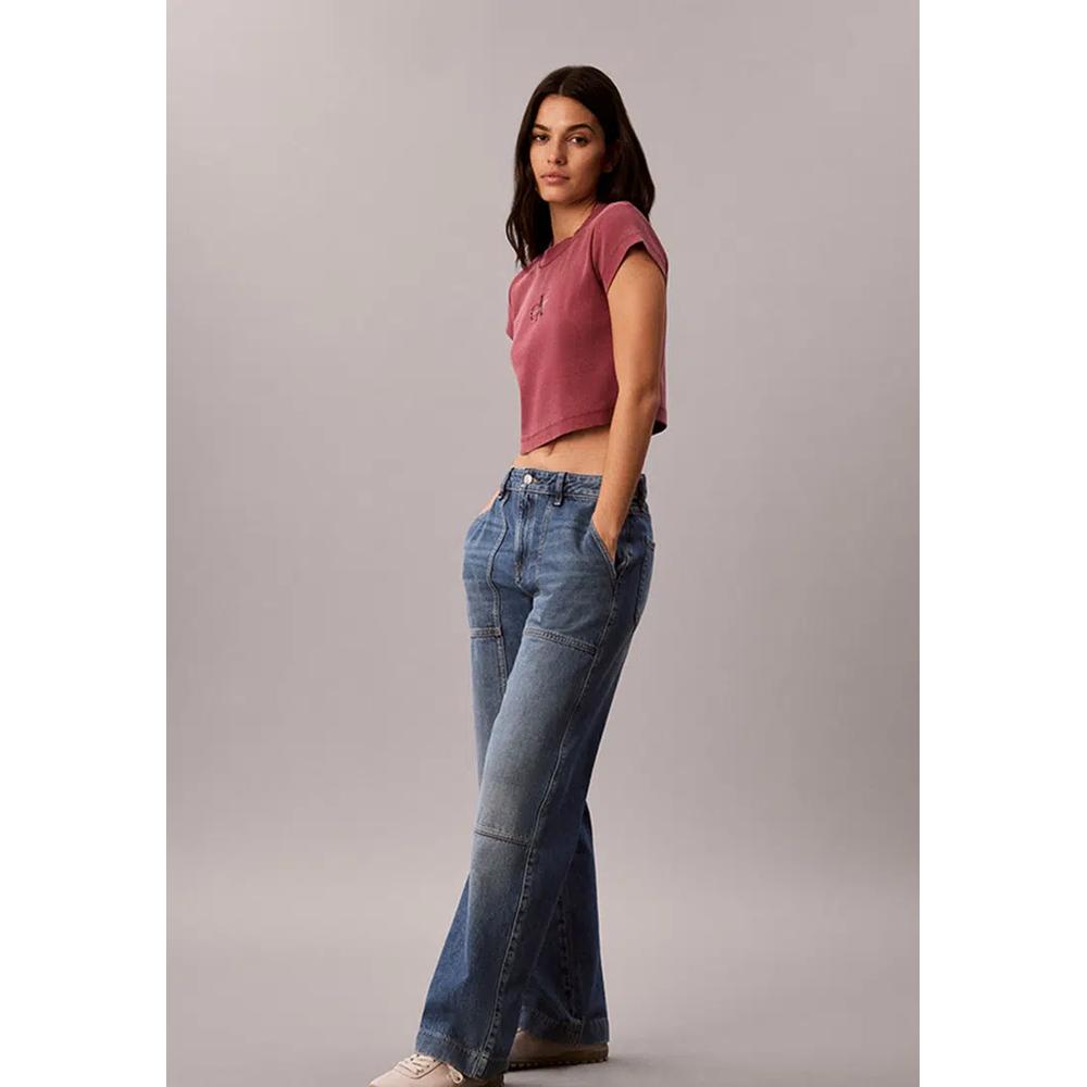 Футболка Baby Fit с логотипом и ребристой текстурой - Calvin Klein Jeans 5