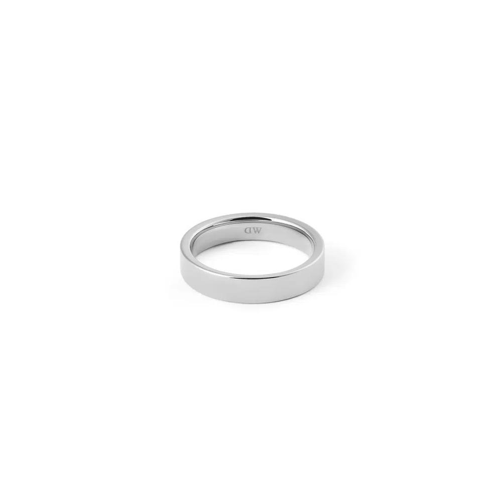 Полированное серебряное кольцо Line Ring 4,5 мм - Унисекс-кольцо для женщин и мужчин из нержавеющей стали DW Official Authentic Original 4
