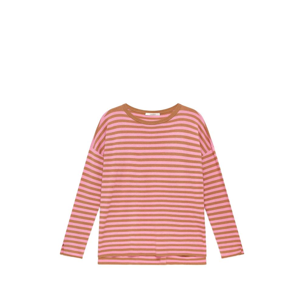 striped fine-knit sweater 1