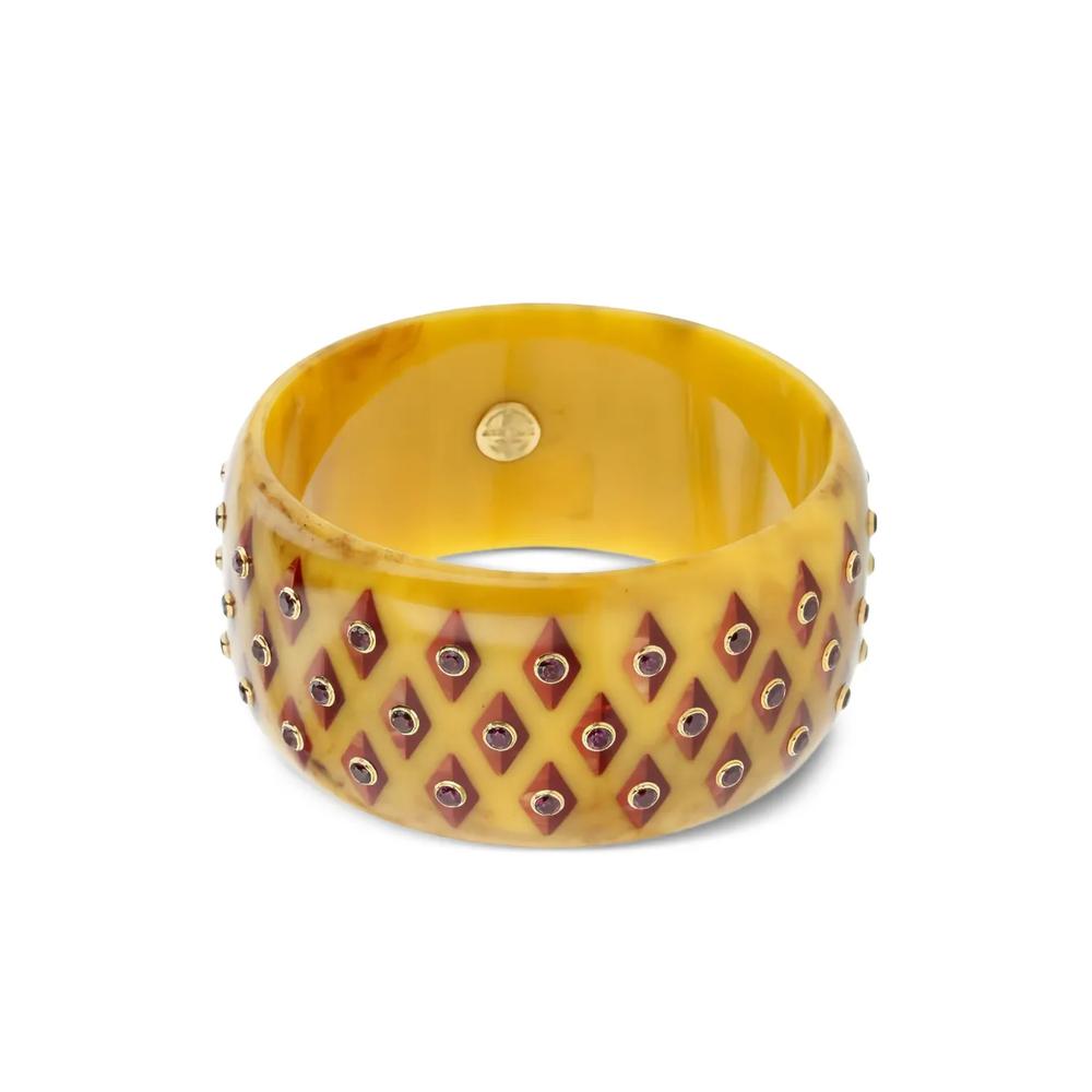 Браслет Garnet Bakelite из желтого золота 1