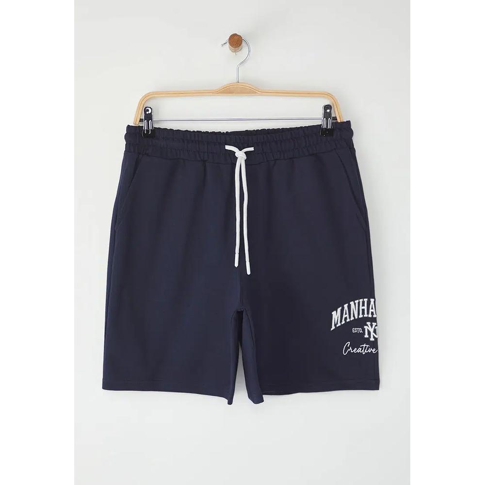 Темно-синие Обычного Кроя Шорты Манхэттен с Вышивкой TMNSS25SR00036 5